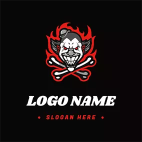 Gamer Logo Villain and Cross Bones logo design