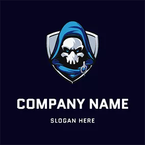 電子競技 Logo Villain and Shield logo design