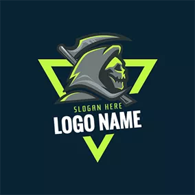 Gamer Logo Villain and Triangle logo design