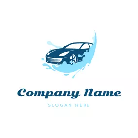 Drive Logo Water Spray and Car logo design