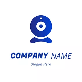 Equipment Logo Webcam Gradient Simple logo design