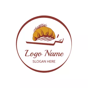 Logo De La Boulangerie Wheat and Yummy Bread logo design