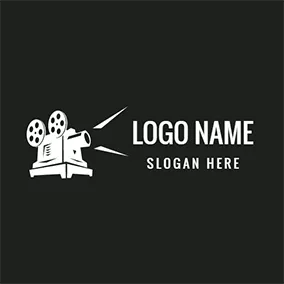 錄影Logo White and Black Video Icon logo design
