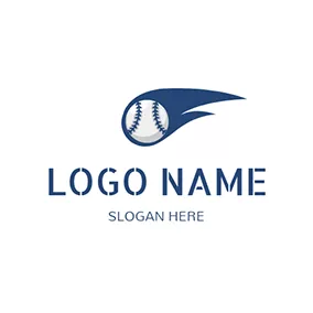 Logótipo De Basebol White and Blue Baseball logo design