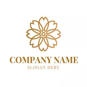Elegantes Logo White and Golden Peony logo design