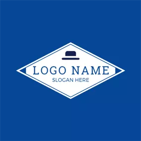Holiday & Special Occasion Logo White Rhombus and Small Hat logo design