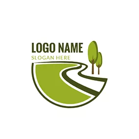 Logotipo De Paisajismo White River and Green Tree logo design