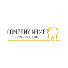 Shape Logo Yellow and White Teeth logo design